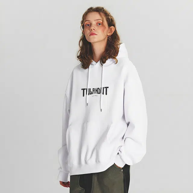图兰朵 美式潮流高街字母印花宽松百搭重磅时尚情侣连帽卫衣 男女同款