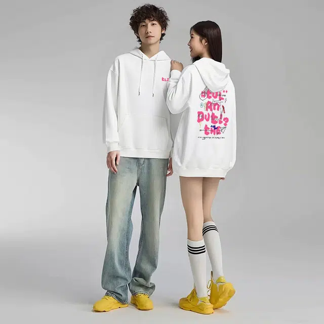 图兰朵 美式宽松时尚连帽休闲套头街头舒适百搭印花长袖卫衣 男女同款
