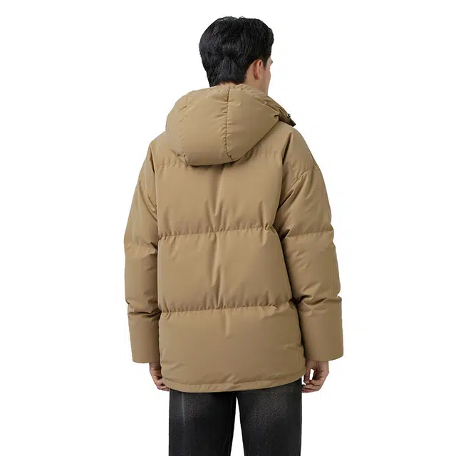 图兰朵 美式复古连帽加厚保暖舒简约字母印花适宽松百搭潮流高级感面包服外套棉服 男女同款