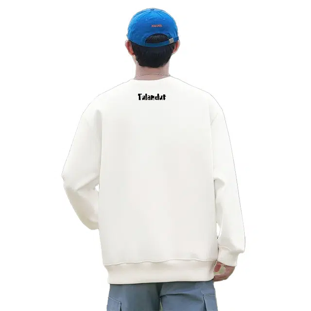 图兰朵 美式街头舒适印花圆领套头长袖时尚百搭宽松卫衣 男女同款