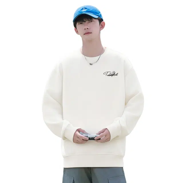 图兰朵 美式休闲潮牌印花街头舒适圆领百搭长袖套头情侣款宽松时尚卫衣 男女同款