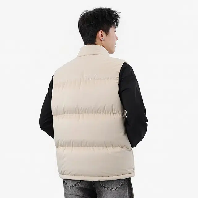 图兰朵 美式高街复古简约潮流字母印花休闲运动宽松百搭外穿舒适加厚保暖无袖坎肩立领外套棉马甲 男女同款