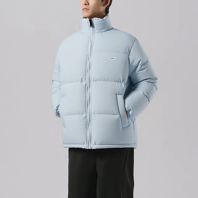 图兰朵 日系复古高街加厚面包服基础款纯色立领长袖斜插口袋个性贴布设计蓬松柔软亲肤活力保暖御寒青春时尚小众氛围感羽绒服 男女同款