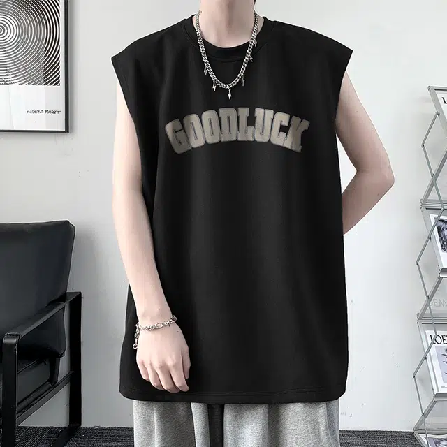 沐诚阳译 美式潮流复古无袖百搭服饰背心 男女同款