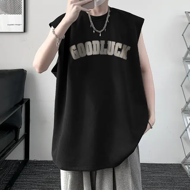 沐诚阳译 美式潮流复古无袖百搭服饰背心 男女同款