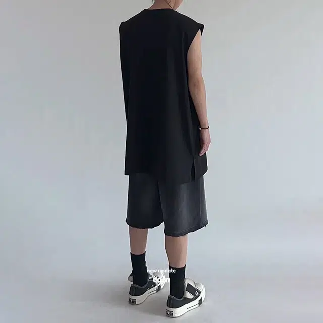 乱步 纯棉薄款宽松运动坎肩背心 男女同款