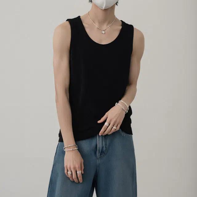 乱步 纯棉美式潮牌时尚舒适百搭中长款无袖背心 男女同款