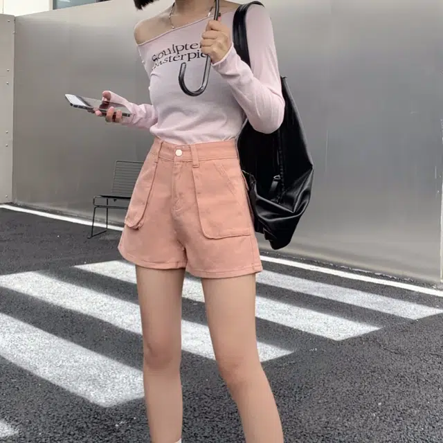 新世家族 休闲工装裤时尚高腰显瘦热裤百搭舒适牛仔短裤 女款