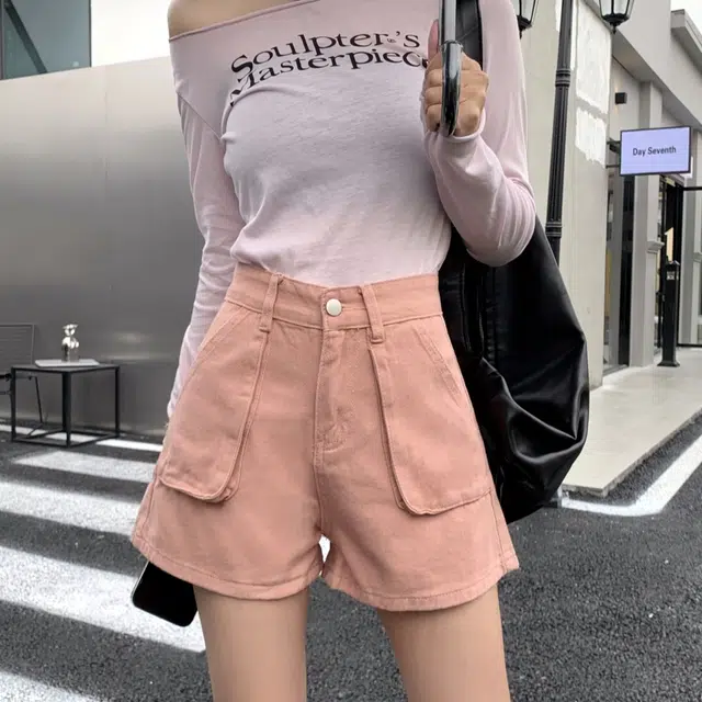 新世家族 休闲工装裤时尚高腰显瘦热裤百搭舒适牛仔短裤 女款