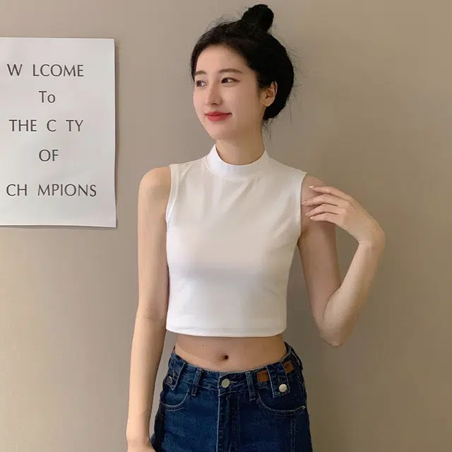 新世家族 无袖外穿短款内搭打底上衣简约背心 女款