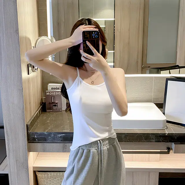 新世家族 舒适短款轻薄款修身显瘦无袖吊带 女款