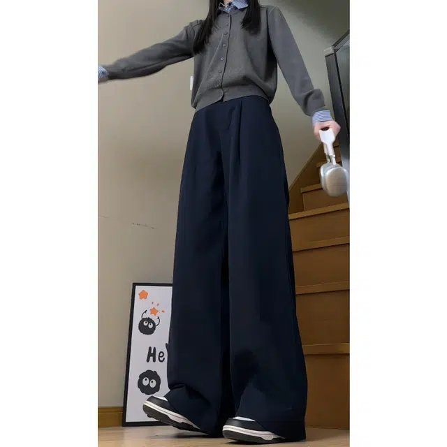 新世家族 美式纯色高街阔腿裤慵懒垂感显瘦百搭简约舒适时尚户外休闲裤 女款