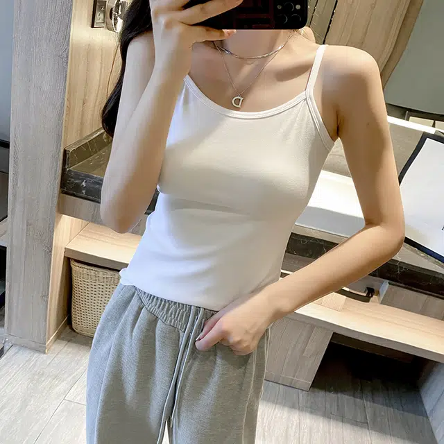 新世家族 舒适短款轻薄款修身显瘦无袖吊带 女款