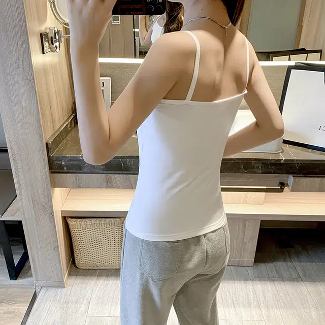 新世家族 舒适短款轻薄款修身显瘦无袖吊带 女款