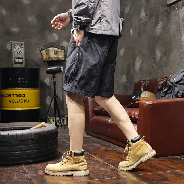 路杰邦 美式超薄速干五分裤户外运动日常通勤休闲裤百搭时尚潮流宽松直筒夏季工装短裤 男款