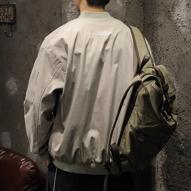 路杰邦 美式复古棒球服外套男士春秋季潮牌宽松休闲男装秋装夹克 男女同款