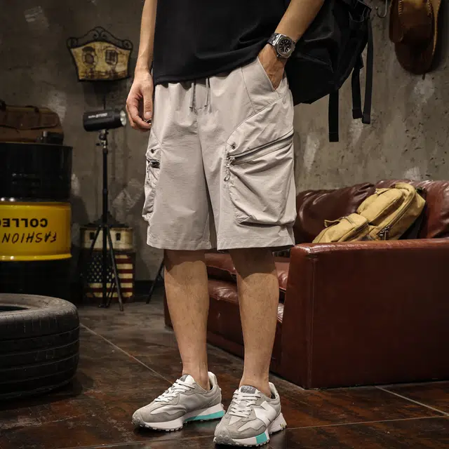 路杰邦 户外机能舒适百搭时尚潮流山系休闲五分裤工装短裤 男款