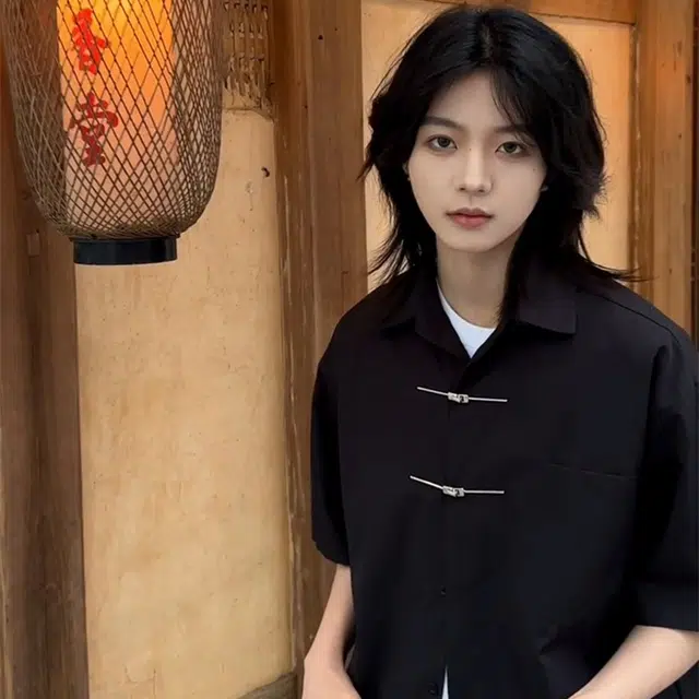 爱肯 新中式唐装国风飞机扣设计感防晒慵懒风宽松剪裁简约百搭款式薄款衬衣外轻奢高级感通勤出街休闲潮流时尚衬衫 男女同款