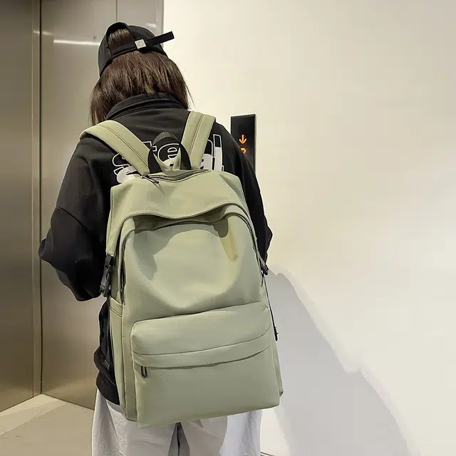 雅鹿 可爱休闲旅行森系小清新初中生大容量风百搭 尼龙 双肩包背包 男女同款情侣款 黑色/红色/黄色/绿色/米色