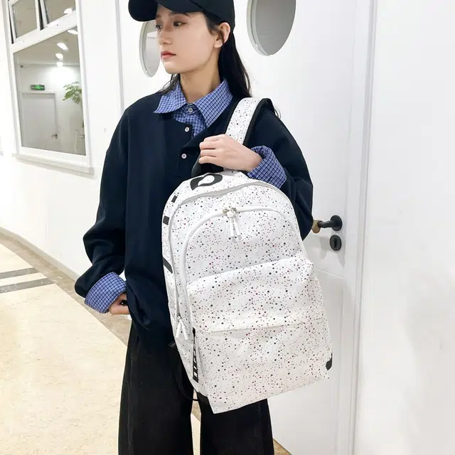 雅鹿 满天星书包篮球校园电脑旅行包潮 尼龙 背包双肩包 常规 男女同款情侣款 多色