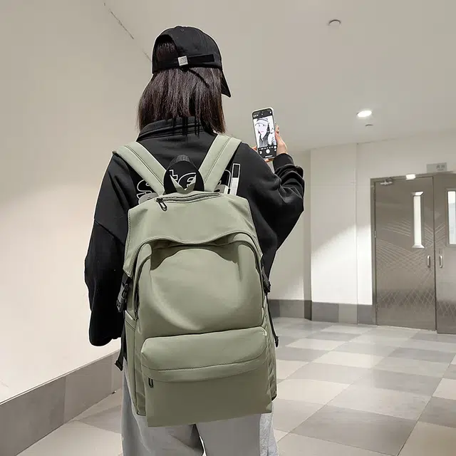 雅鹿 可爱休闲旅行森系小清新初中生大容量风百搭 尼龙 双肩包背包 男女同款情侣款 黑色/红色/黄色/绿色/米色