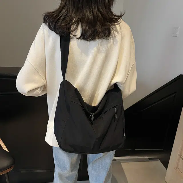 雅鹿 日系休闲小众设计通勤 尼龙 托特包单肩斜挎包 男女同款情侣款 多色