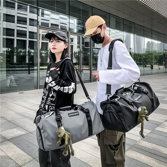 雅鹿 多用途出差超大容量多功能干湿分离 尼龙 旅行包 男女同款情侣款 多色