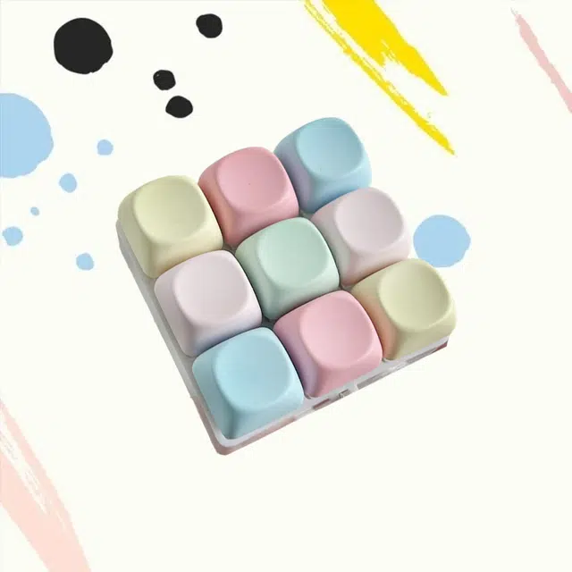 欧伊莲 马卡龙试轴器 按键减压钥匙扣挂件 指尖按压发光玩 创意玩具