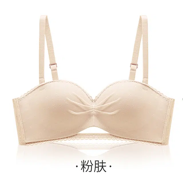 黛尔佳人 无痕无肩带内衣女士小胸聚拢平胸专用防滑隐形抹胸裹胸美背胸罩文胸 女款