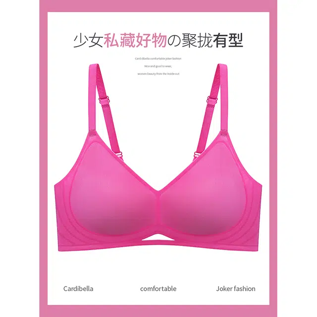 黛尔佳人 夏无痕内衣女小胸聚拢防下垂薄款收副乳无钢圈胸罩文胸 女款