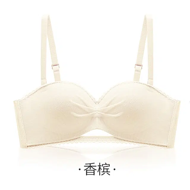 黛尔佳人 无痕无肩带内衣女士小胸聚拢平胸专用防滑隐形抹胸裹胸美背胸罩文胸 女款