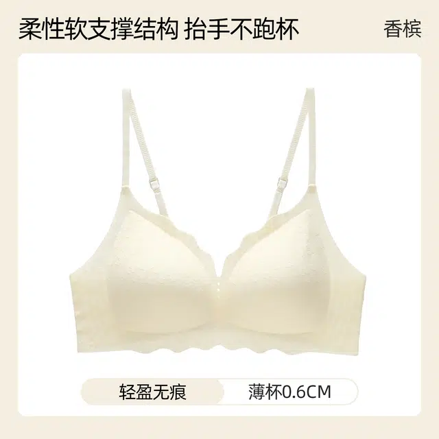 黛尔佳人 胸大显小胸聚拢薄款无痕大学生上托防下垂收副乳文胸 女款