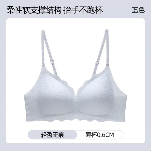 黛尔佳人 胸大显小胸聚拢薄款无痕大学生上托防下垂收副乳文胸 女款