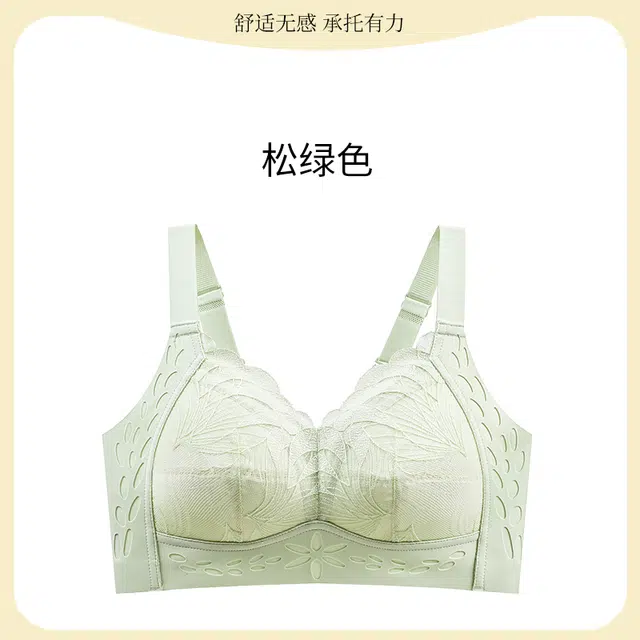 黛尔佳人 大胸显小聚拢超薄透气聚拢上托胸罩收副乳无痕蕾丝防下垂内衣文胸 女款