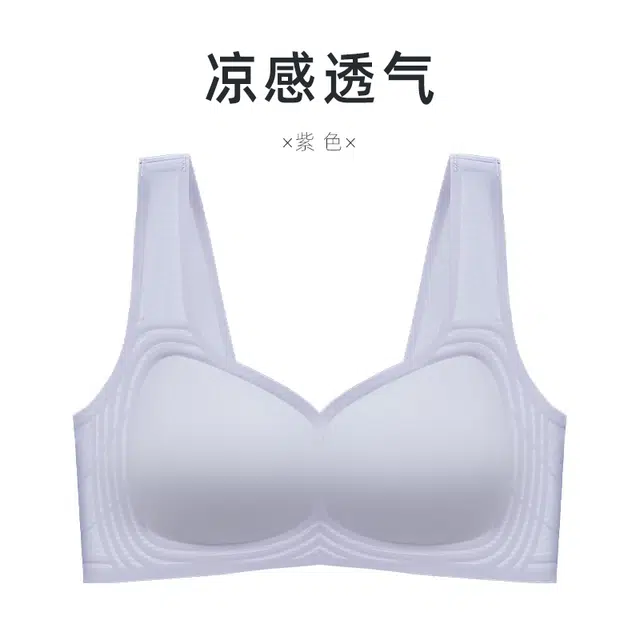 黛尔佳人 冰丝凉感抹胸内衣女夏季超薄款大胸显小防走光裹胸无痕聚拢防下垂文胸 女款