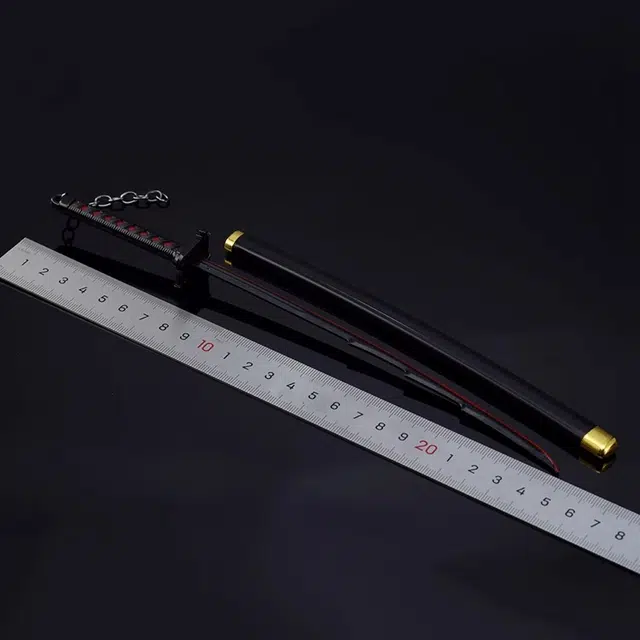 天予小镇 死神动漫黑崎一护天锁斩月斩魂刀金属兵器合金摆件 成品模型