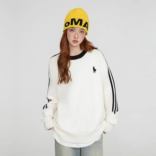 Lonsdale Retro Striped Crewneck Sweater