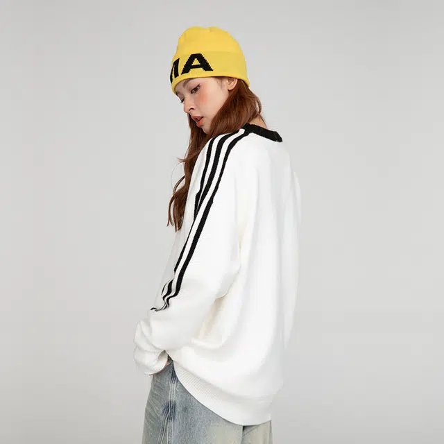 Lonsdale Retro Striped Crewneck Sweater