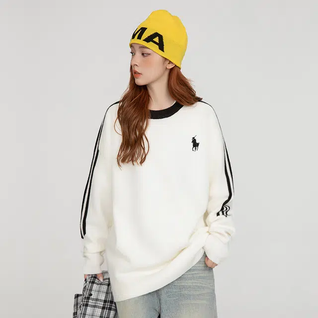 Lonsdale Retro Striped Crewneck Sweater