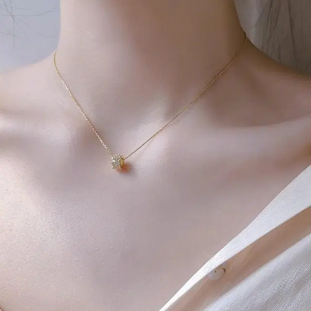 赐帛 轻奢小蛮腰不掉色小众 合成立方氧化锆 项链 女款