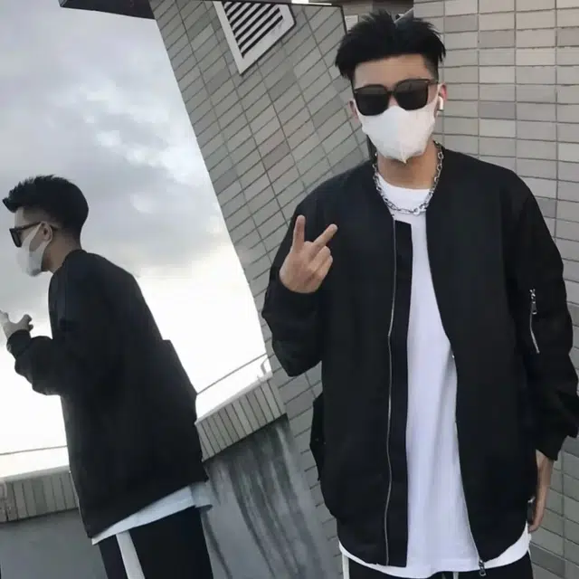 悍戈 春秋款时尚百搭青少年防水防风潮流宽松外套夹克 男女同款