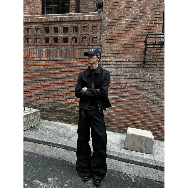 一碗士多 美式高街复古小众设计感休闲百搭拉链落肩袖无性别通勤潮流外套夹克 男女同款