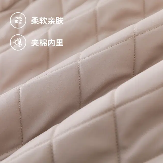 媛媛公主 秋冬格子拼接夹棉保暖加厚时尚舒适百搭长款呢大衣 儿童款