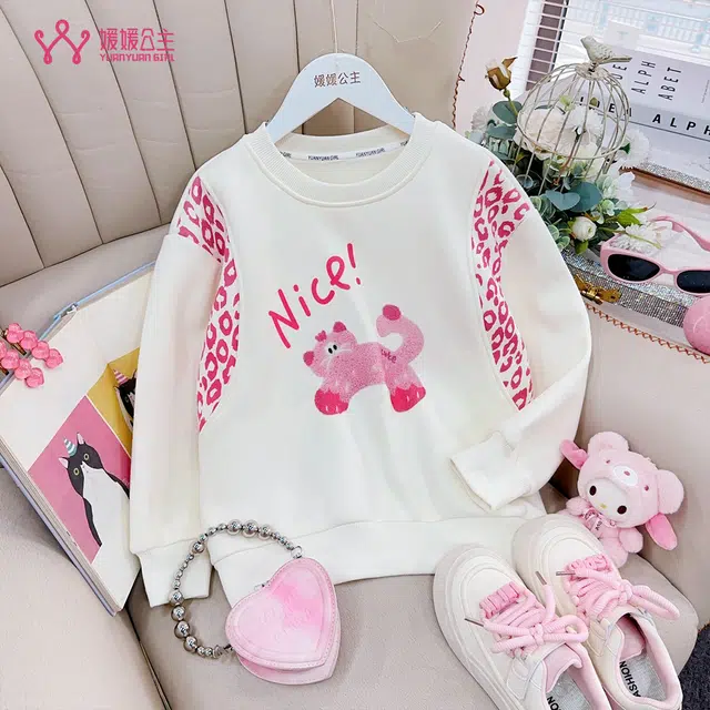 媛媛公主卫衣 春秋冬季洋气粉嫩印花加厚保暖甜美韩版舒适休闲卡通可爱百搭 儿童款