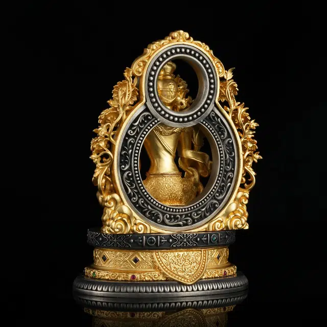 【藏传臻品】 喜三福 匠心精铸大尺寸白度母铜雕铜像 古法藏式办公室玄关供奉佛像 艺术收藏级文玩纳福招财 #好运 铜 摆件 男女同款情侣款