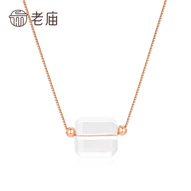 【澄澈流光】 老庙 纯净之境  银耀星辰 极简之光  能量之选  清透雅致  月光之吻  灵动仙气天然 白水晶 项链 女款