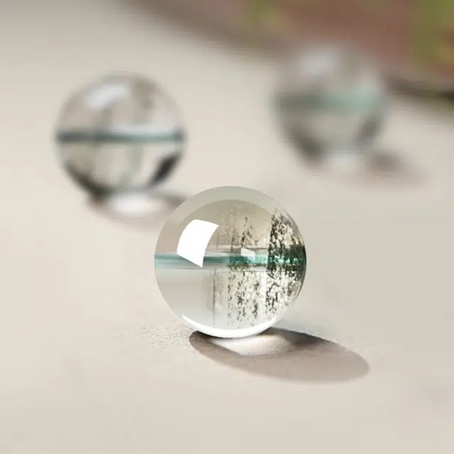 【福蕴生机】 老庙 空灵美感 清新优雅 新中式国潮小众设计 日常通勤百搭 礼盒# 绿幽灵 手串 男女同款情侣款