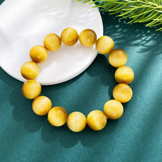 老庙 圆珠 轻奢时尚高级感显气质 日常通勤百搭 #好运天然 虎眼石 手串 男女同款情侣款