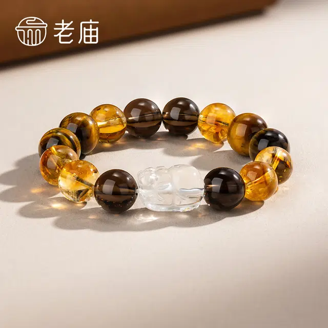 老庙 通勤 精致有格调 酷飒风 显品位 日常 温柔 百搭 气质 高级 耐看天然 黄水晶 手串 女款