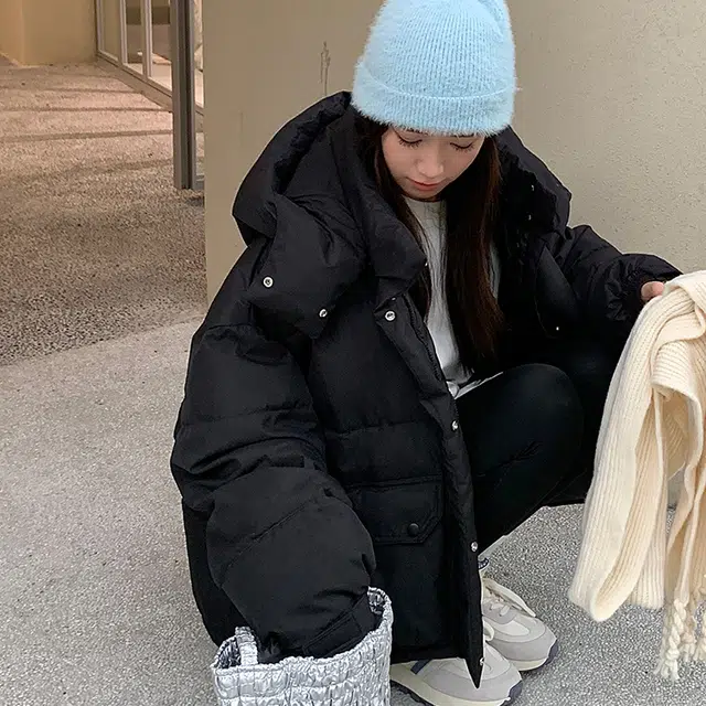 敲模女孩 韩系学院风短款棉袄加厚连帽面包服棉外套棉服 女款